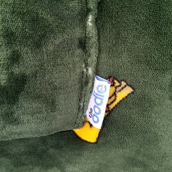 OODIE Oversized Hoodie Children's Age 4-13 yrs German Shepherd Dog Green Fleece - Picture 2 of 13